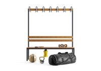 Garderobenbank doppelseitig 150 cm anthrazit