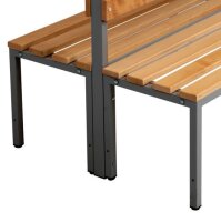 Garderobenbank doppelseitig 200 cm anthrazit