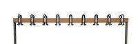 Garderobenbank doppelseitig 200 cm anthrazit