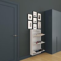 Schuhkipper, Metall 50 x15 x103,5 cm, weiß RAL 9003