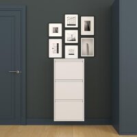 Schuhkipper, Metall 50 x15 x103,5 cm, weiß RAL 9003