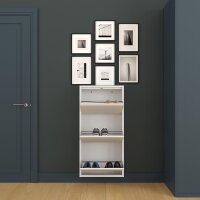 Schuhkipper, Metall 50 x15 x103,5 cm, weiß RAL 9003