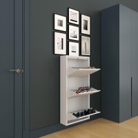 Schuhkipper, Metall 50 x15 x103,5 cm, weiß RAL 9003