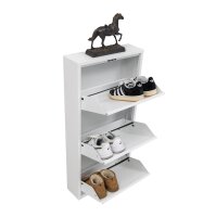 Schuhkipper, Metall 50 x15 x103,5 cm, weiß RAL 9003