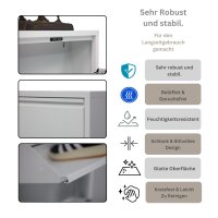 Schuhkipper, Metall 50 x15 x103,5 cm, weiß RAL 9003