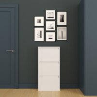 Schuhkipper, Metall 50 x15 x103,5 cm, weiß RAL 9003