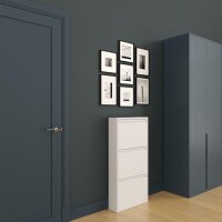 Schuhkipper, Metall 50 x15 x103,5 cm, weiß RAL 9003