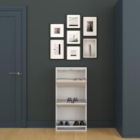 Schuhkipper, Metall 50 x15 x103,5 cm, weiß RAL 9003