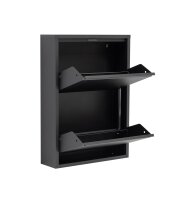 Schuhkipper, Metall 50 x15 x70,5 cm, schwarz RAL 9005