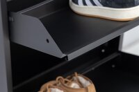 Schuhkipper, Metall 50 x15 x70,5 cm, schwarz RAL 9005