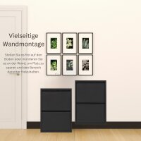 Schuhkipper, Metall 50 x15 x70,5 cm, schwarz RAL 9005