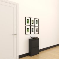 Schuhkipper, Metall 50 x15 x70,5 cm, schwarz RAL 9005