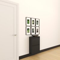 Schuhkipper, Metall 50 x15 x70,5 cm, schwarz RAL 9005