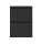 Schuhkipper Metall 50 x15 x70,5 cm, 2 Klappen, schwarz RAL 9005