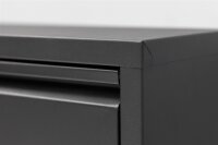 Schuhkipper, Metall 50 x15 x103,5 cm, schwarz RAL 9005