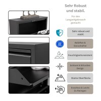 Schuhkipper, Metall 50 x15 x103,5 cm, schwarz RAL 9005