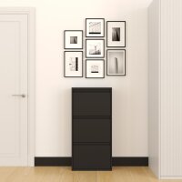 Schuhkipper, Metall 50 x15 x103,5 cm, schwarz RAL 9005