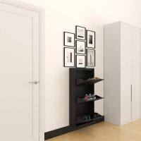 Schuhkipper, Metall 50 x15 x103,5 cm, schwarz RAL 9005