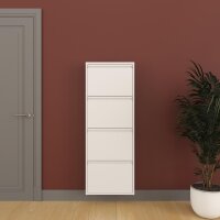 Schuhkipper, Metall 50 x 15 x 136 cm, weiß RAL 9003