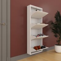 Schuhkipper, Metall 50 x 15 x 136 cm, weiß RAL 9003