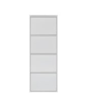 Schuhkipper, Metall 50 x 15 x 136 cm, weiß RAL 9003