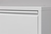 Schuhkipper, Metall 50 x 15 x 136 cm, weiß RAL 9003