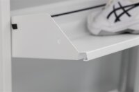 Schuhkipper, Metall 50 x 15 x 136 cm, weiß RAL 9003