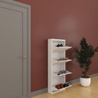 Schuhkipper, Metall 50 x 15 x 136 cm, weiß RAL 9003