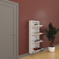 Schuhkipper, Metall 50 x 15 x 136 cm, weiß RAL 9003