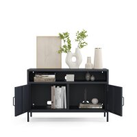 Metall Möbel Pera4, TV-Schrank 4 Regale - 100,5 x 40 x 64,5 cm Anthrazit