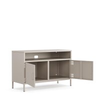 Metall Möbel Pera4, TV-Schrank 4 Regale - 100,5 x 40 x 64,5 cm Beige