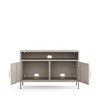 Metall Möbel Pera4, TV-Schrank 4 Regale - 100,5 x 40 x 64,5 cm Beige