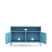 Metall Möbel Pera4, TV-Schrank 4 Regale - 100,5 x 40 x 64,5 cm Blau