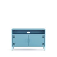 Metall Möbel Pera4, TV-Schrank 4 Regale - 100,5 x 40 x 64,5 cm Blau