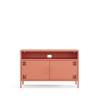 Metall Möbel Pera4, TV-Schrank 4 Regale - 100,5 x 40 x 64,5 cm Lachsfarben