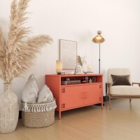 Metall Möbel Pera4, TV-Schrank 4 Regale - 100,5 x 40 x 64,5 cm Lachsfarben