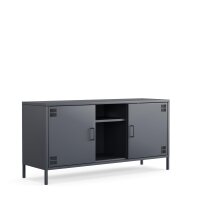 Metall Möbel Pera3, TV-Schrank 3 Regale - 130,5 x 40...