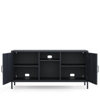 Metall Möbel Pera3, TV-Schrank 3 Regale - 130,5 x 40 x 64,5 cm Anthrazit
