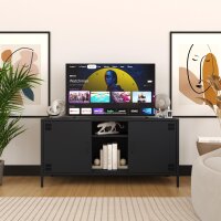 Metall Möbel Pera3, TV-Schrank 3 Regale - 130,5 x 40 x 64,5 cm Anthrazit