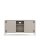 Metall Möbel Pera3, TV-Schrank 3 Regale - 130,5 x 40 x 64,5 cm Beige