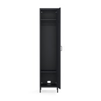 Metall Möbel Pera11, Kleiderschrank 1 Tür - 41,5 x 40 x 189,5 cm Anthrazit