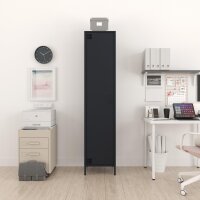 Metall Möbel Pera11, Kleiderschrank 1 Tür - 41,5 x 40 x 189,5 cm Anthrazit