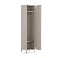 Metall Möbel Pera11, Kleiderschrank 1 Tür - 41,5 x 40 x 189,5 cm Beige
