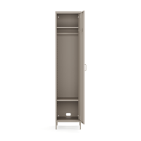 Metall Möbel Pera11, Kleiderschrank 1 Tür - 41,5 x 40 x 189,5 cm Beige