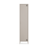 Metall Möbel Pera11, Kleiderschrank 1 Tür - 41,5 x 40 x 189,5 cm Beige