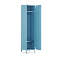 Metall Möbel Pera11, Kleiderschrank 1 Tür - 41,5 x 40 x 189,5 cm Blau