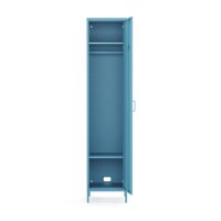 Metall Möbel Pera11, Kleiderschrank 1 Tür - 41,5 x 40 x 189,5 cm Blau
