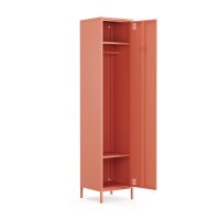 Metall Möbel Pera11, Kleiderschrank 1 Tür -  41,5 x 40 x 189,5 cm Lachsfarben