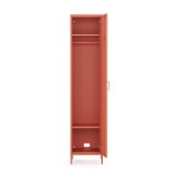 Metall Möbel Pera11, Kleiderschrank 1 Tür -  41,5 x 40 x 189,5 cm Lachsfarben