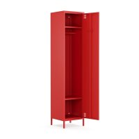Metall Möbel Pera11, Kleiderschrank 1 Tür -  41,5 x 40 x 189,5 cm Rot